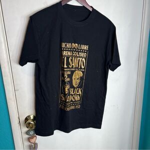 Lucha libre foil graphic T-shirt Mexican wrestling